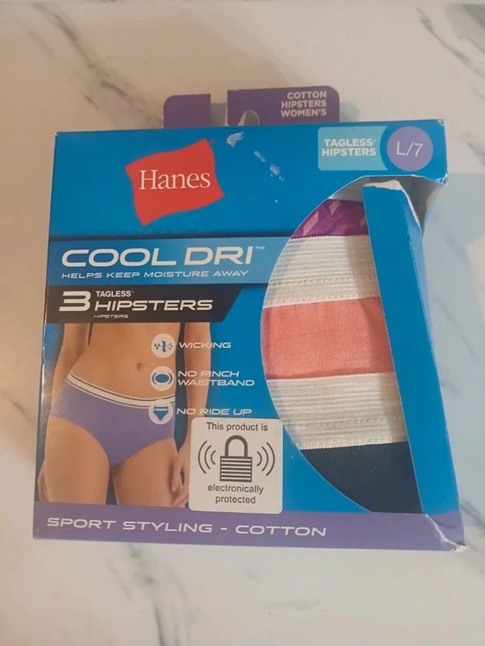 Hanes Cotton Hipster Panties- 3 Pack